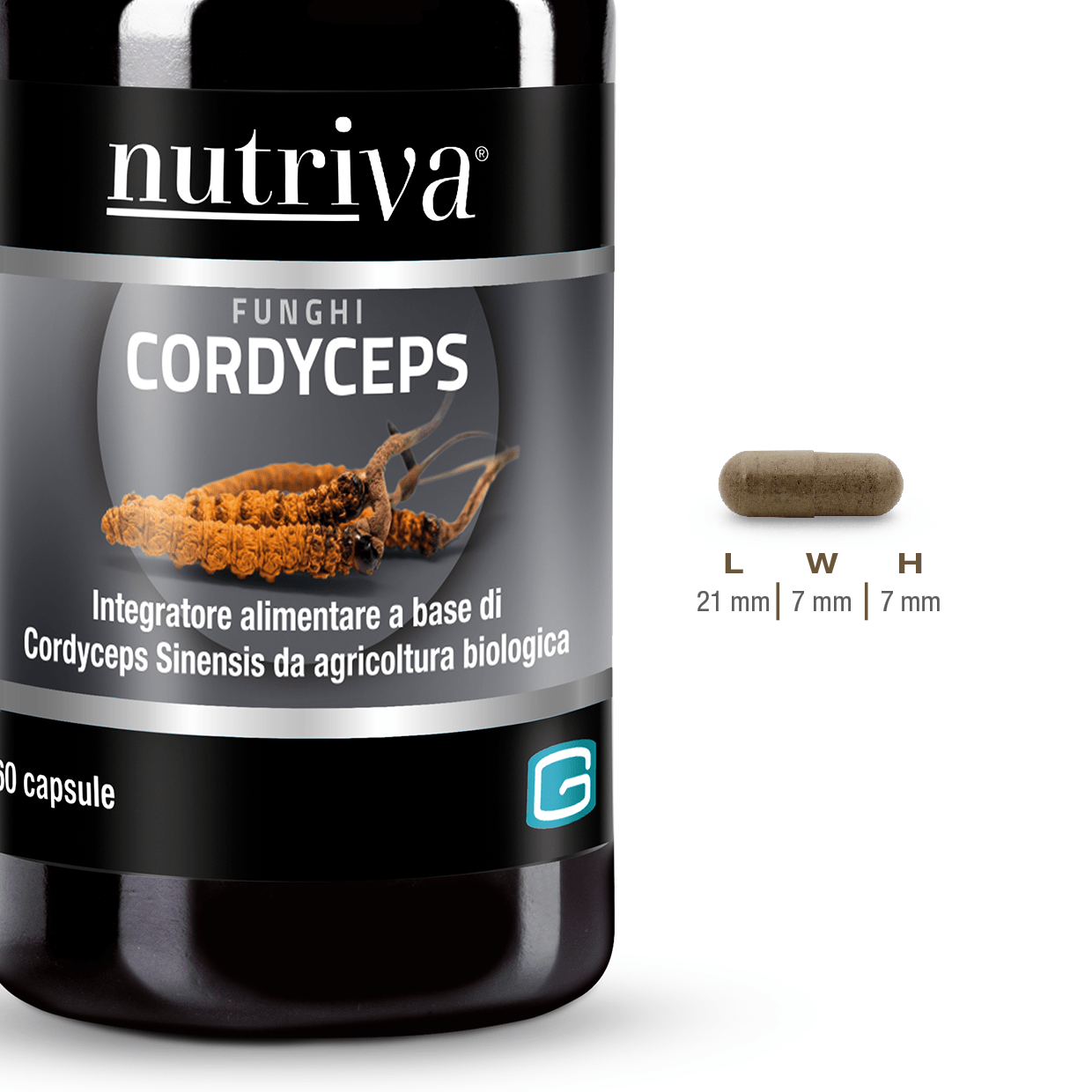 Nutriva Cordyceps Integratore 60 Capsule Vegetali