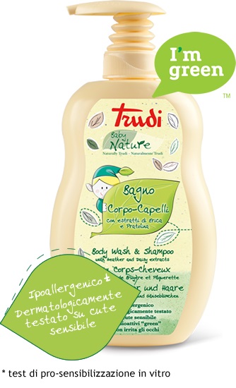 Trudi Baby Nature Bagno Detergente Protettivo Corpo Capelli 400 ml