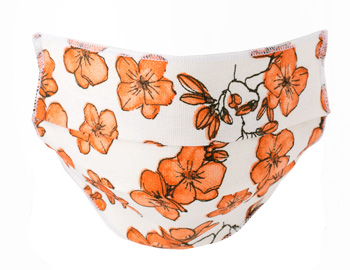 MASK*LAV.AD.FLOWER ARANCIO 2pz