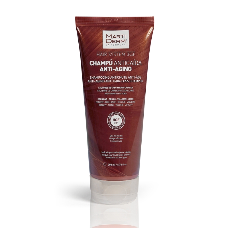 Martiderm - Hair System 3GF - Shampoo anticaduta antinvecchiamento - 200 ml