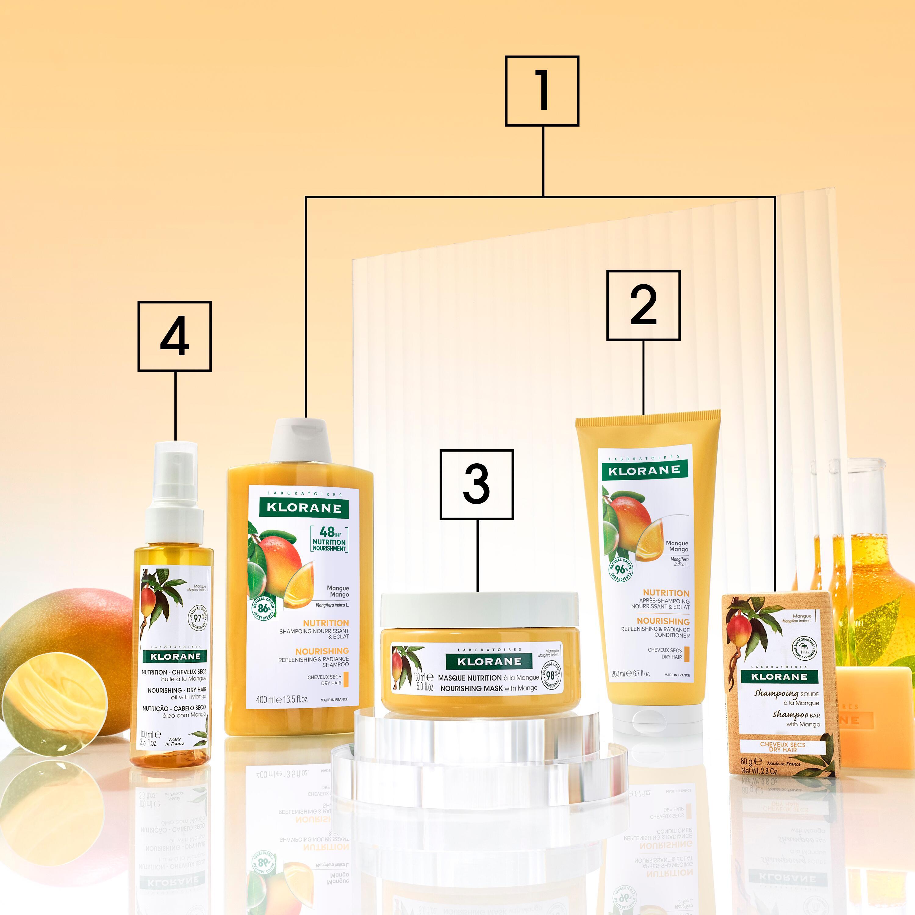 Klorane - Shampoo Nutritivo Al Mango Per Capelli Secchi 200 ml