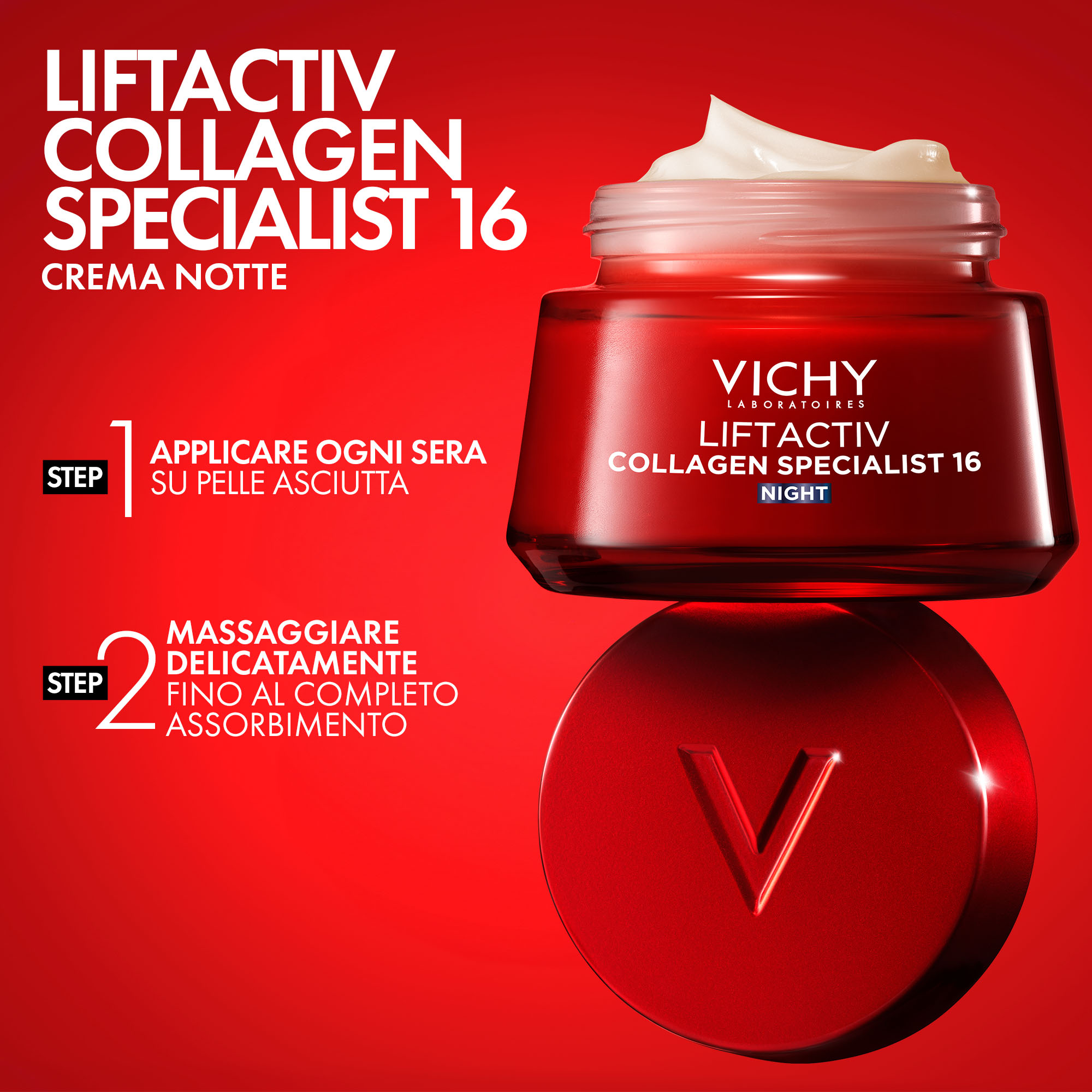 Vichy Liftactiv Collagen Specialist 16 Crema Notte: Corregge 16 segni dell'età** -  50ml