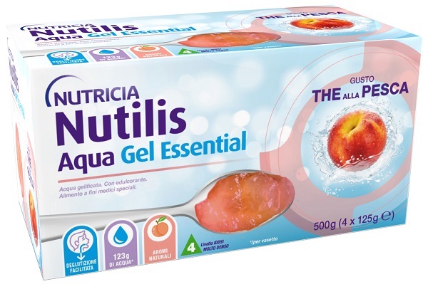 NUTILIS The alla Pesca - alimento a fini speciali indicato per il trattamento alimentare dei soggetti con problemi di deglutizione associati a disfagia 4x125g 4PZ