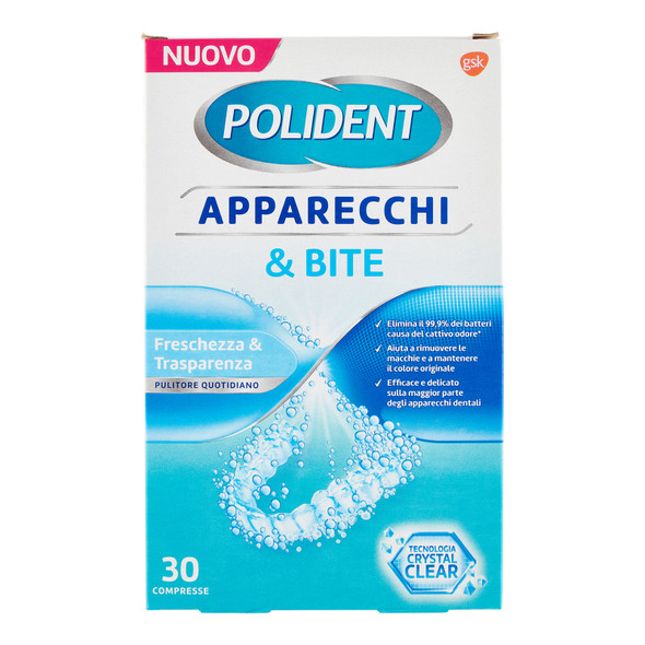 POLIDENT TABS APPAREC E BITE 30COM
