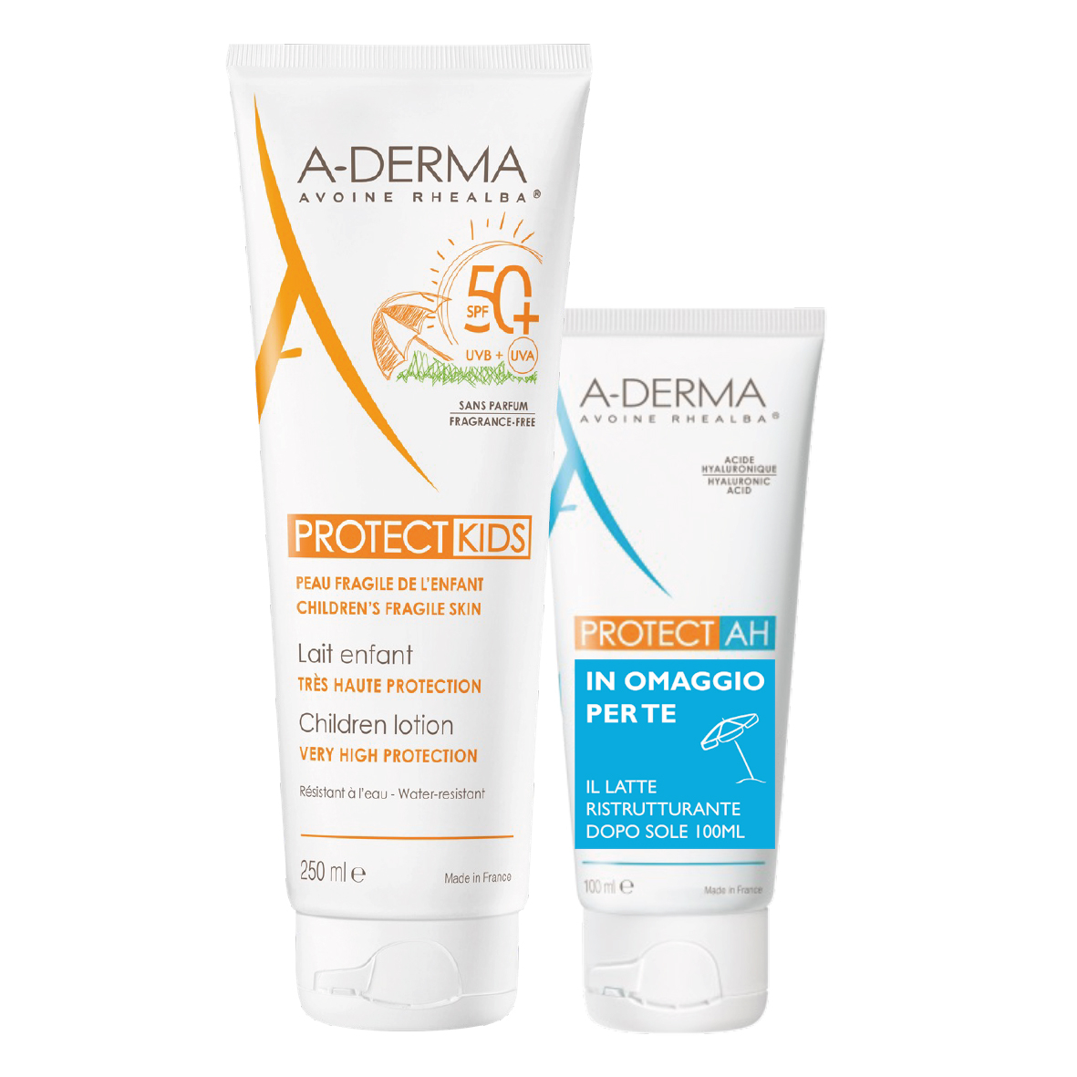 A-DERMA Protect AH Latte Solare SPF 50+200 ml+Latte Doposole 100ML