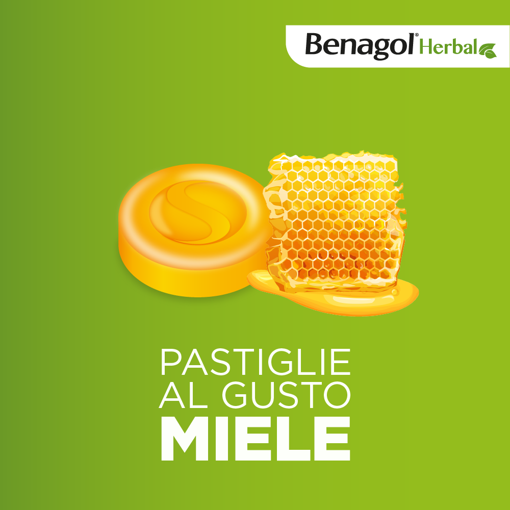 BENAGOL HERBAL MIELE 24 - NOVITA' pastiglie mal di gola 