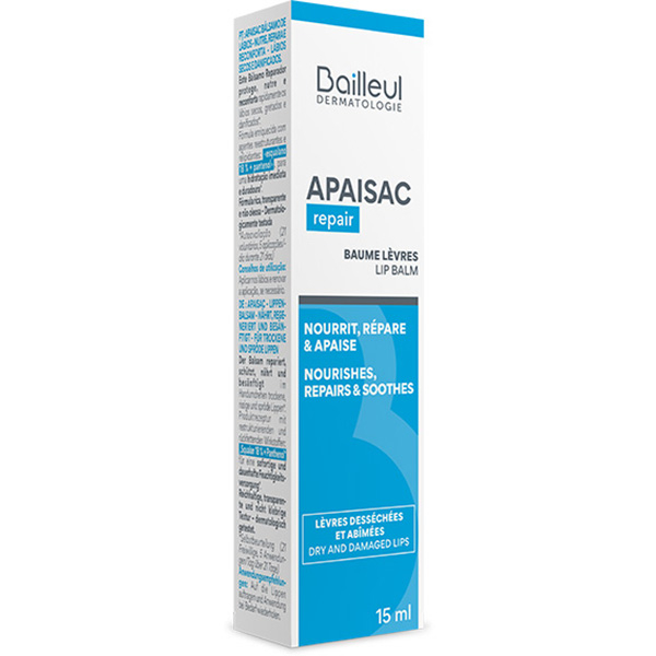 Apaisac Balsamo Labbra Nutriente per riparare, proteggere e rimpolpare labbra secche e screpolate 15ml