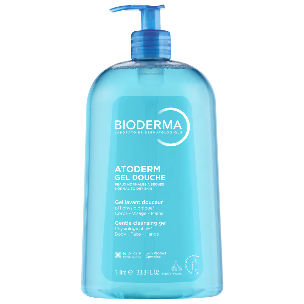 Bioderma Atoderm Gel Douche - Gel Detergente Ultra-Delicato Per Pelle Normale A Secca 1 Litro