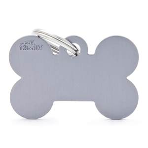 MY FAMILY MEDAGLIETTA OSSO (S) ALLUMINIO GRIGIO (REF. MFB52)