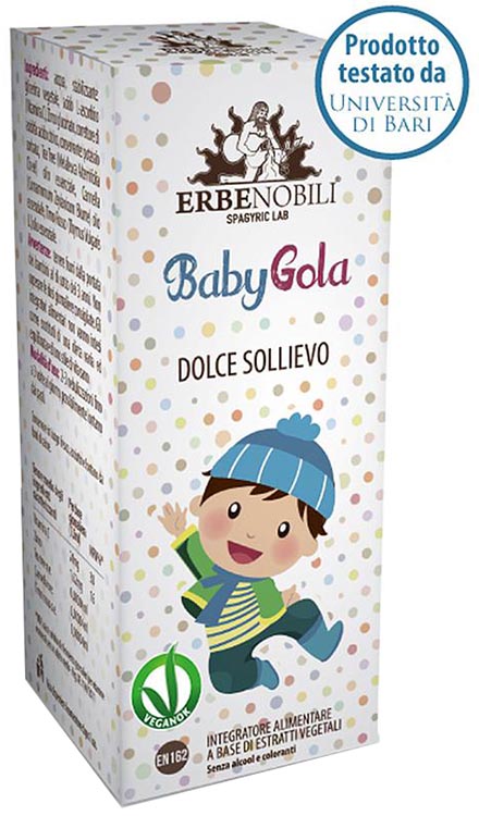 Erbenobili Babygola Integratore Mal di Gola Bambini 15 ml