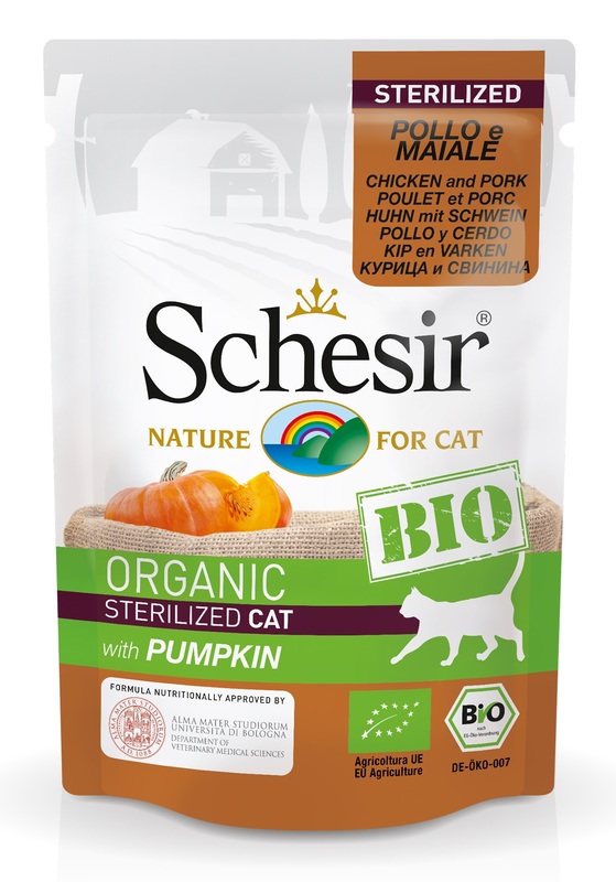 SCHESIR CAT BIO STER POLLO/MAI