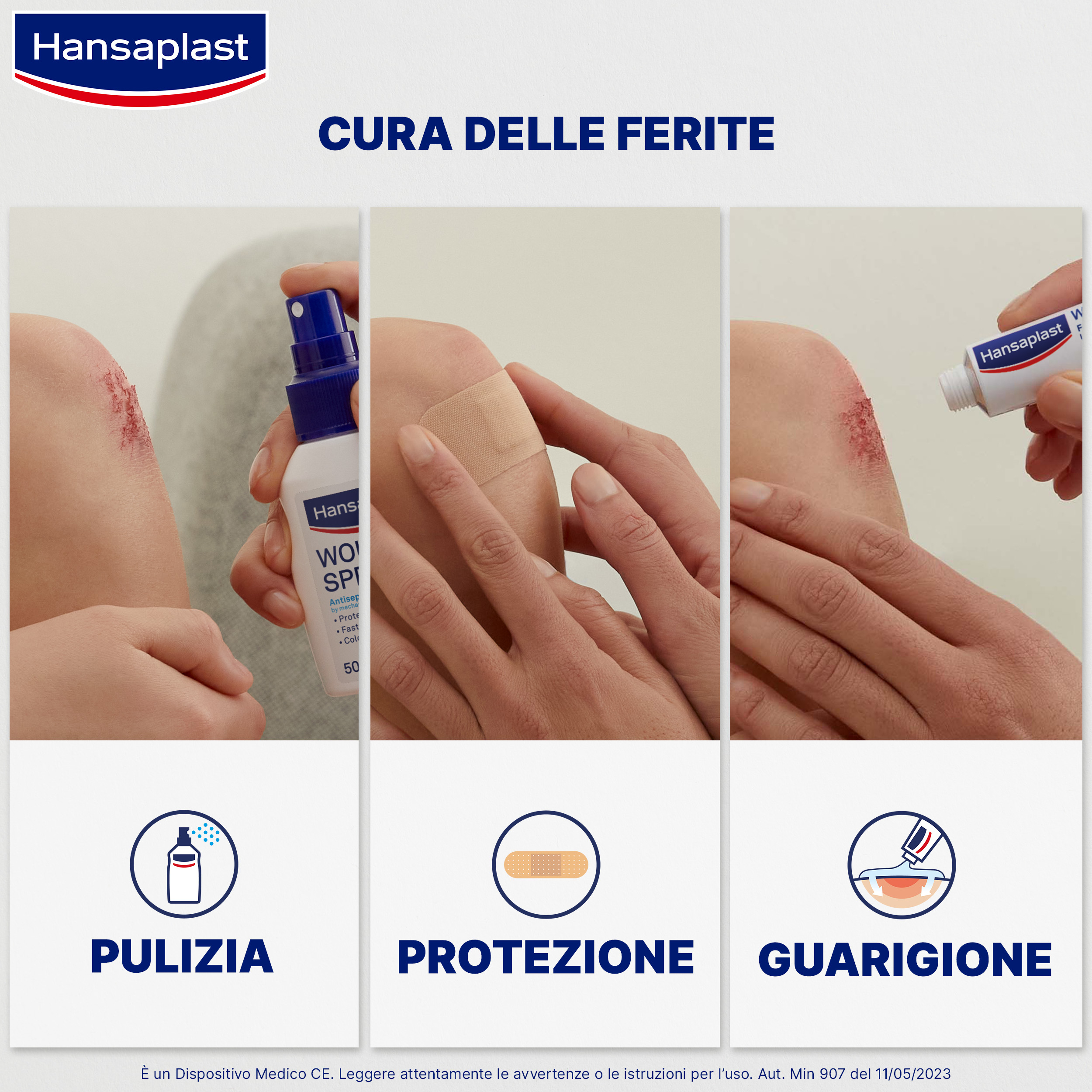 Hansaplast Cotone in Dischetti per applicazione cerotti, detersione, struccante e smalto, 70 pezzi