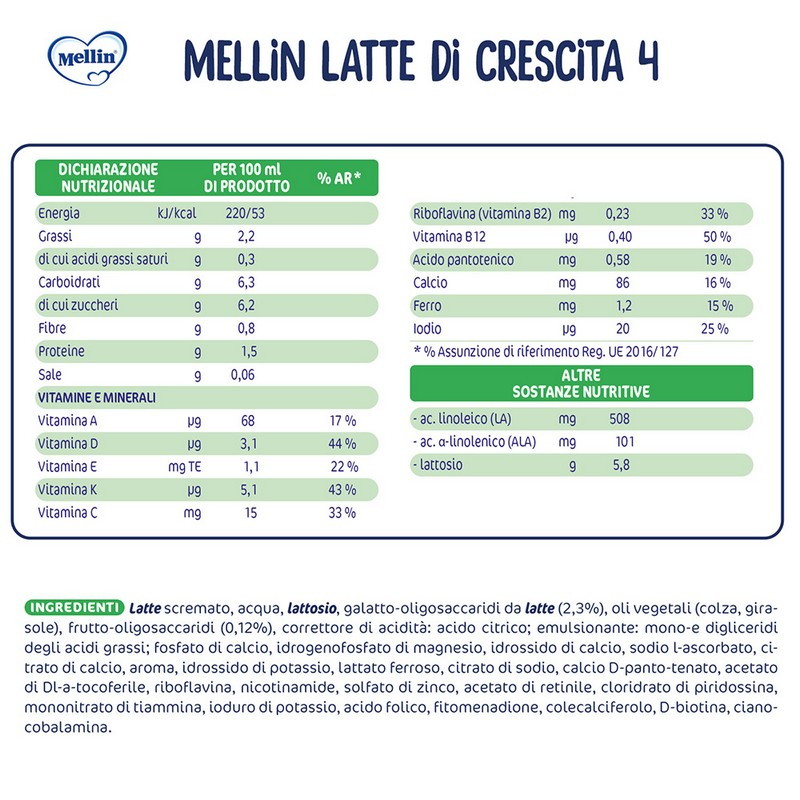 MELLIN 4 LATTE 1000ML
