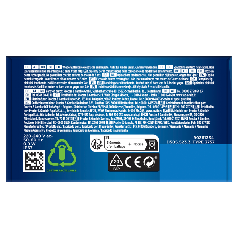 ORALB PRO3 BLUE SENSITIVE