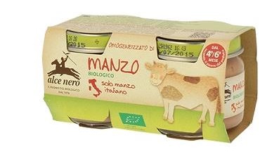Alce Nero Omogenizzato di Manzo Biologico 2x80 g