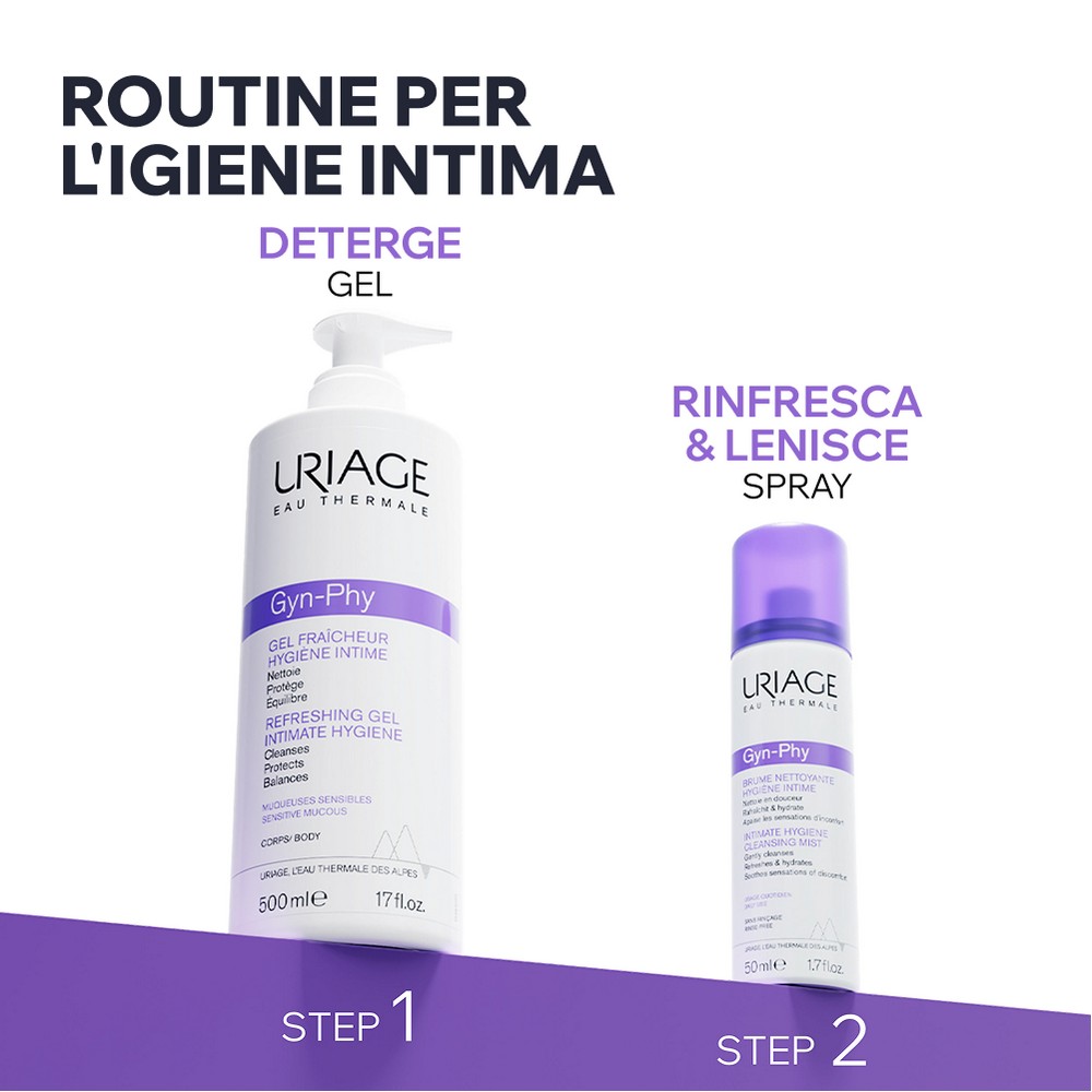 Uriage Gyn-Phy - Gel Detergente Rinfrescante Per Igiene Intima 500 ml