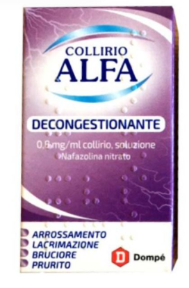 Collirio Alfa Gocce Oculari 0,8 mg/ml Nafazolina Decongestionante Flacone 10 ml