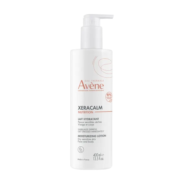 Eau Thermale Avène Xeracalm Nutrition Latte Idratante e nutriente, viso e corpo, Pelle sensibile da secca a molto secca per tutta la famiglia, 400ml