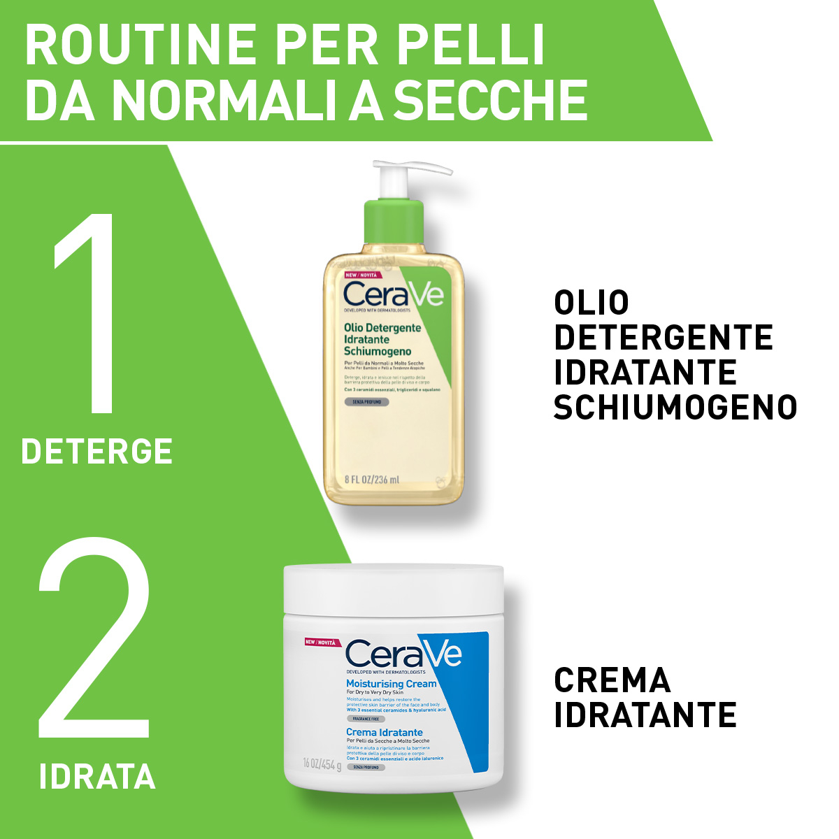 CeraVe Olio detergente idratante  Deterge, idrata e lenisce. Con 3 ceramidi essenziali, trigliceridi e squalene da olio di origine vegetale 473 ml