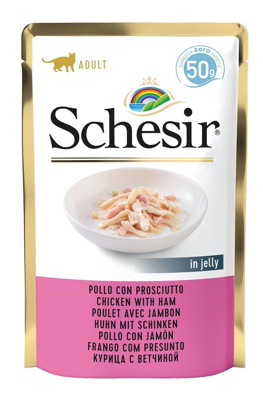 SCHESIR CAT POLLO/PROSCIUTT50G