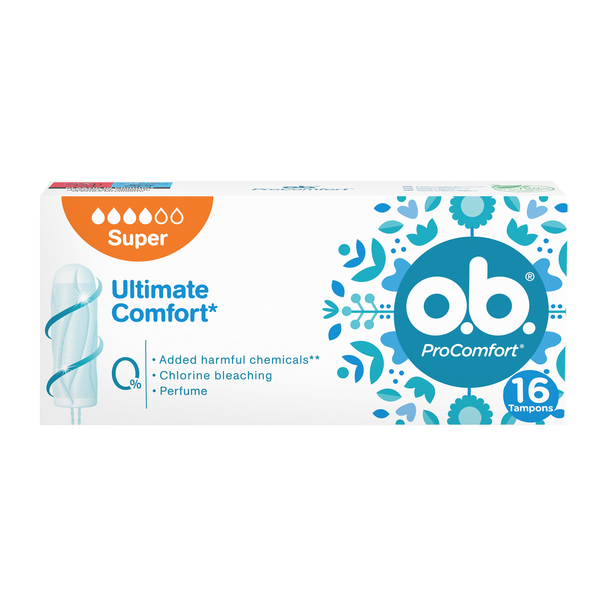 o.b. Assorbenti Interni ProComfort super facili da applicare e rimuovere flusso intenso 16 tamponi