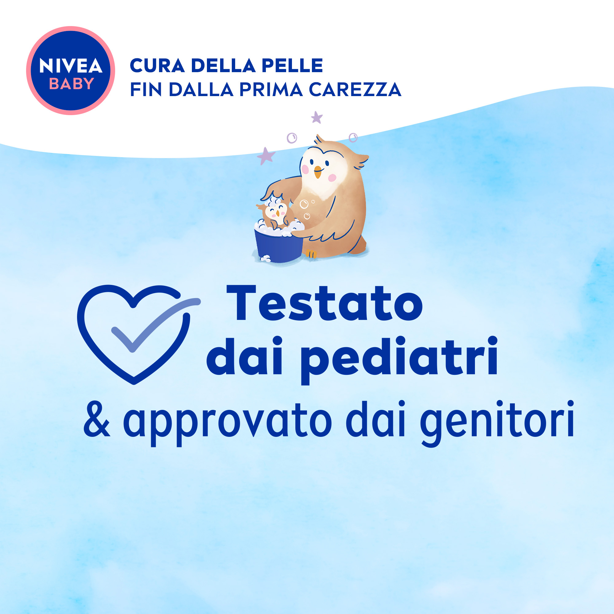 Nivea Baby Gel Doccia Dolce Nanna dai Capelli ai Piedini 200 ml, Detergente neonato corpo e capelli