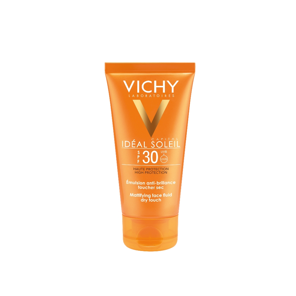 Vichy Idéal Soleil Crema Solare Effetto Asciutto SPF 30 - Protezione viso anti-lucidità - 50 ml