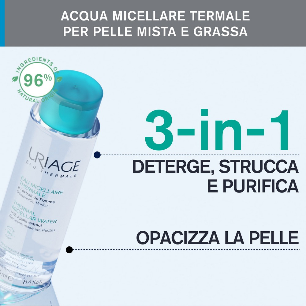 Uriage Acqua micellare termale per pelle da mista a grassa - 250ML