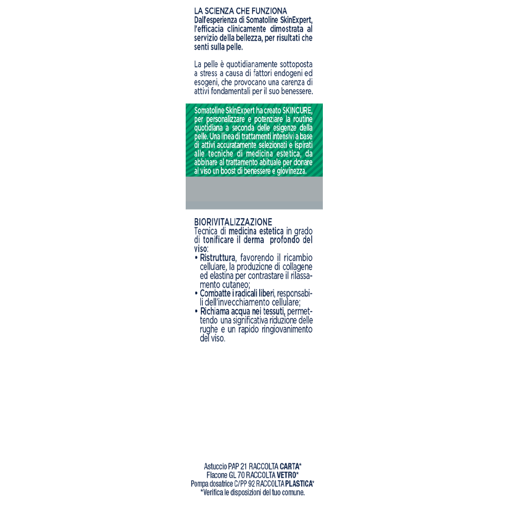 Somatoline SkinExpert, Skincure Shot Anti-Gravtà, Siero Viso   Anti-età,  Vitamina E   30ml