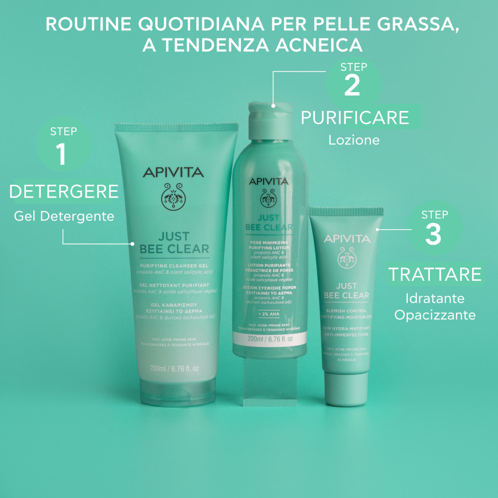 Apivita Just Bee Clear Lozione Purificante Minimizza i Pori