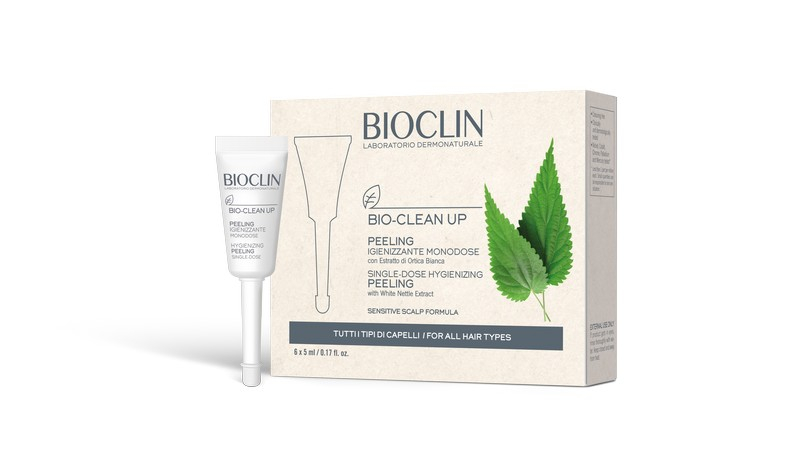 Bioclin Bio-Clean Up Peeling Igienizzante Tutti i Tipi Di Capelli 6 Flaconcini