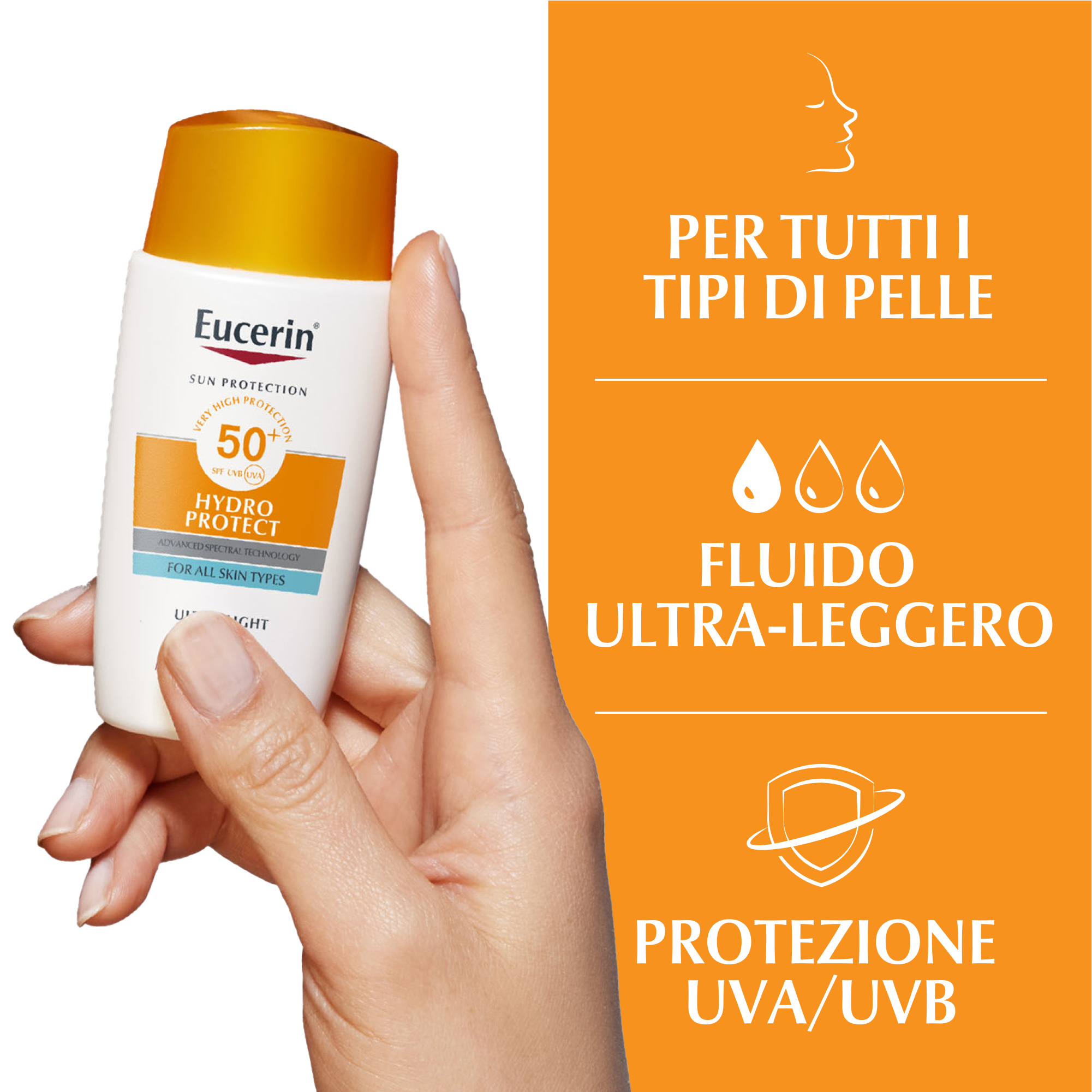 Eucerin Sun Face Hydro Protect Fluido Viso SPF 50+ 50ml