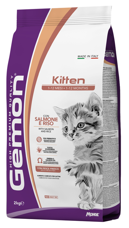 GEMON KITTEN SALMONE RISO 2KG