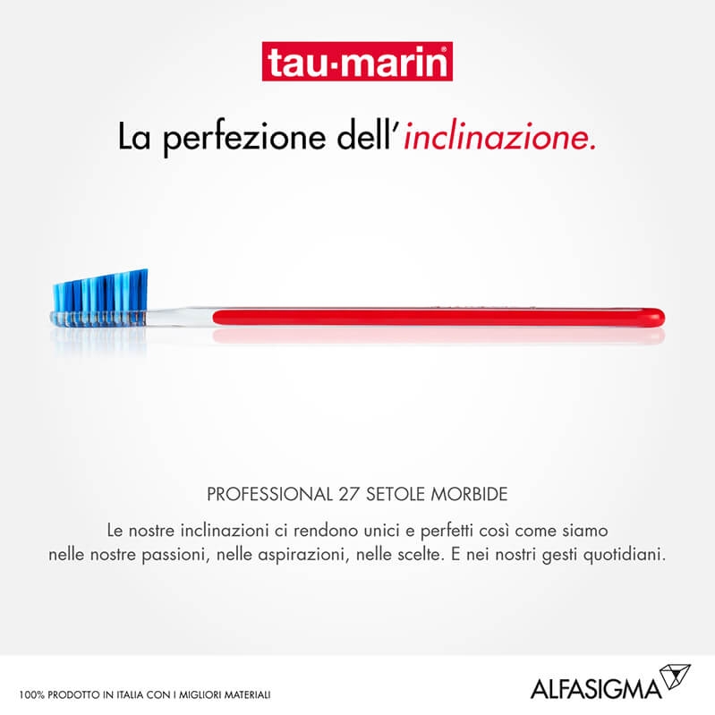 Tau-Marin Spazzolino Professional 27 Setole Morbide Testina Piccola