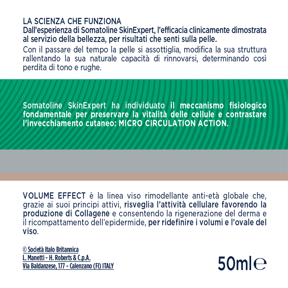 Somatoline SkinExpert, Volume Effect Crema Viso Giorno, Trattamento Viso   Anti-età,  Biopeptidi   50ml