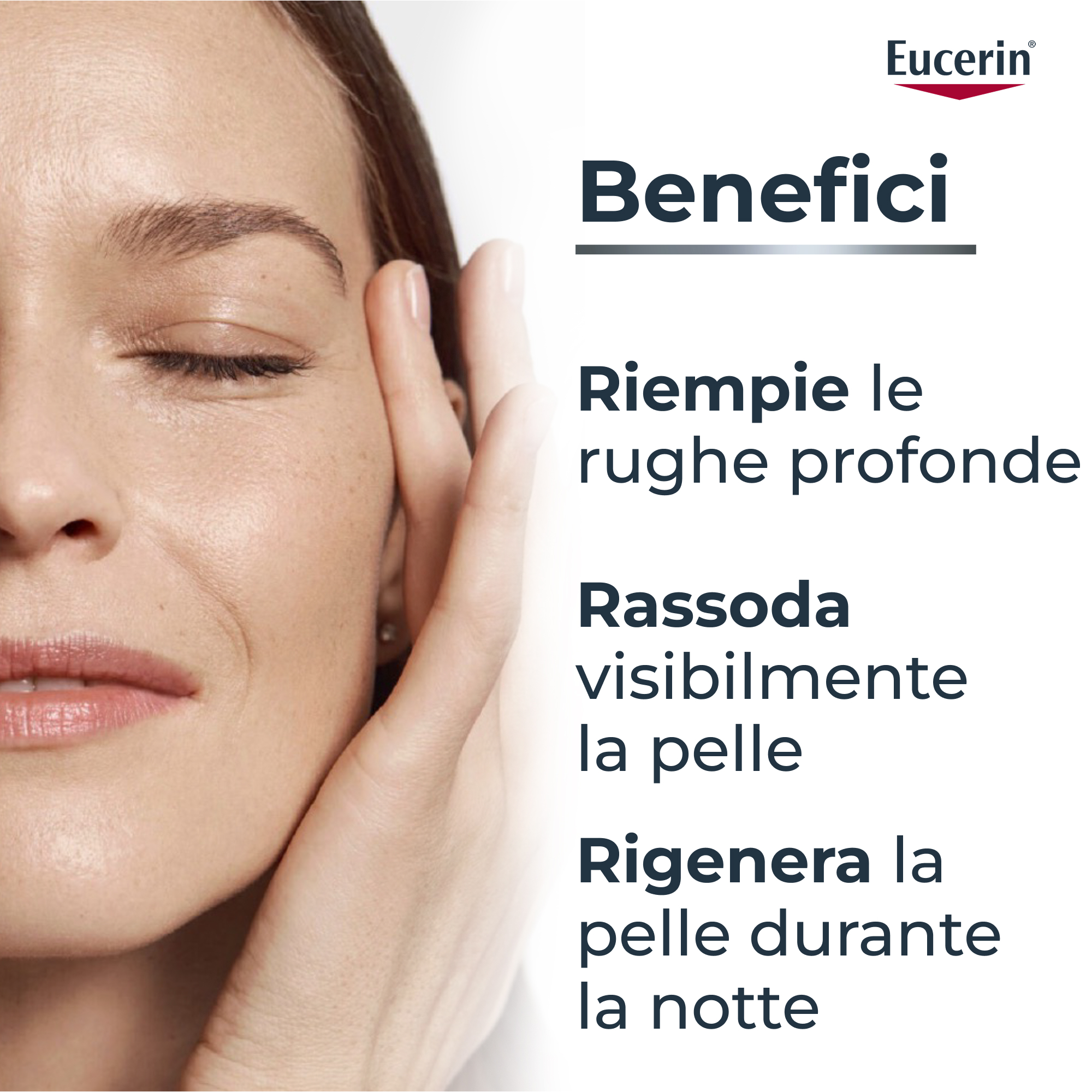 Eucerin Hyaluron-Filler crema viso Notte Antirughe 50 mL