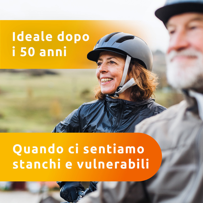 Supradyn Ricarica PRO B12 Integratore Adulti 50+ con Vitamina B12, Zinco e Probiotici Vivi per Energia e Sistema Immunitario, Gusto Caramello, 10 Flaconcini