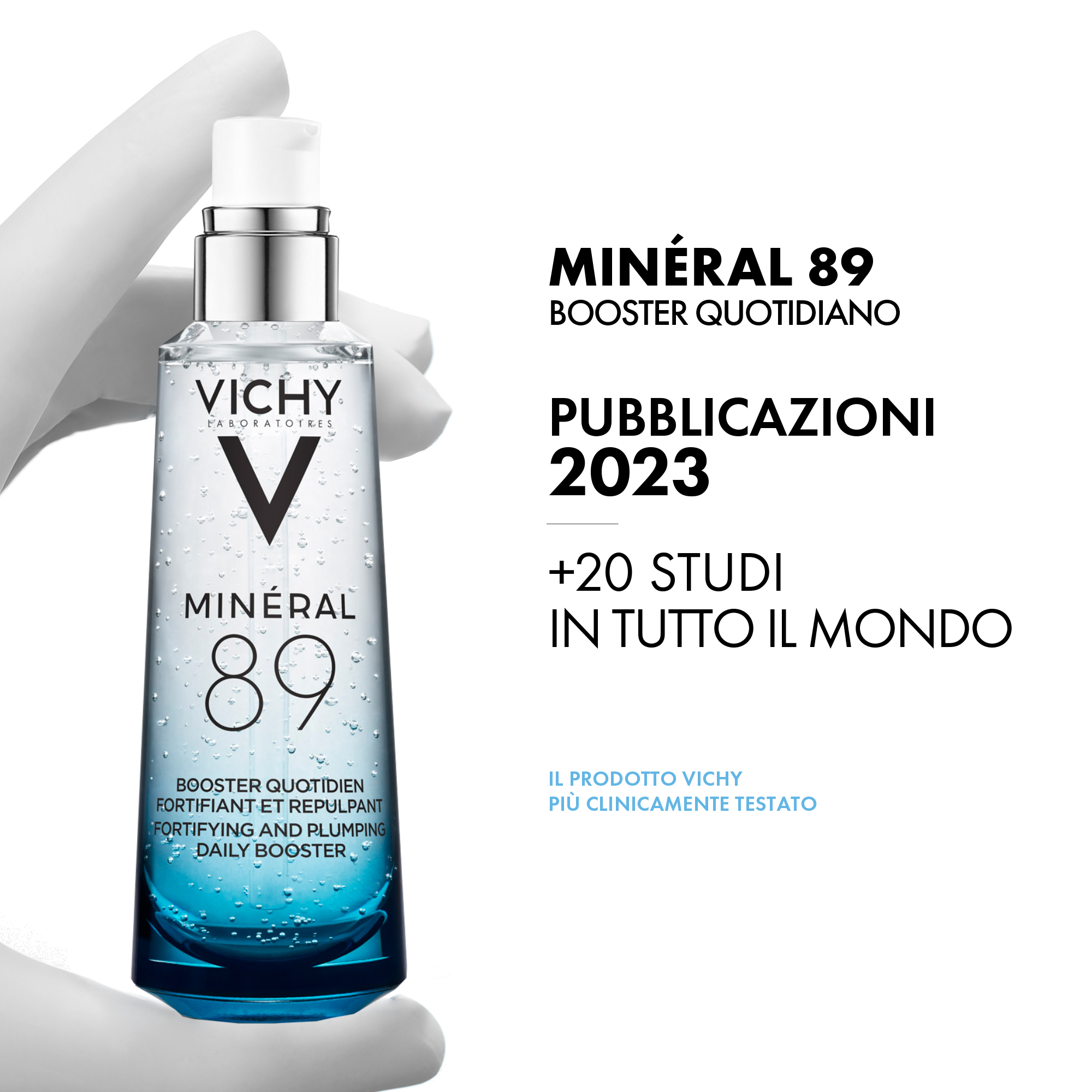 Vichy Minéral 89 Booster Quotidiano Fortificante e Rimpolpante con Acido Ialuronico 75ml