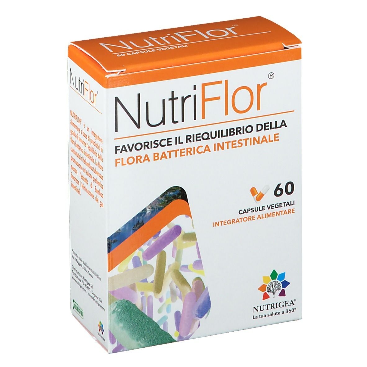 NutriFlor - Integratore per l'equilibrio della flora batterica intestinale - 60 capsule