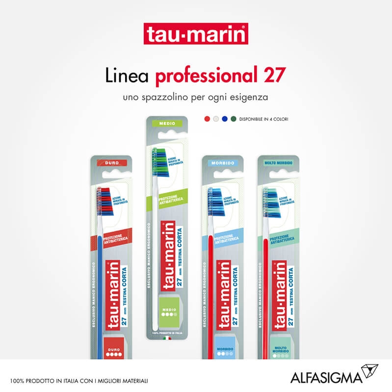 Tau-Marin Spazzolino Professional 27 Setole Medie Testina Piccola