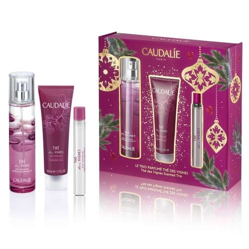 Caudalie Cofanetto Thè Des Vignes Acqua Fresca 50 mL + Gel Doccia 50 mL + Roll-on 10 mL