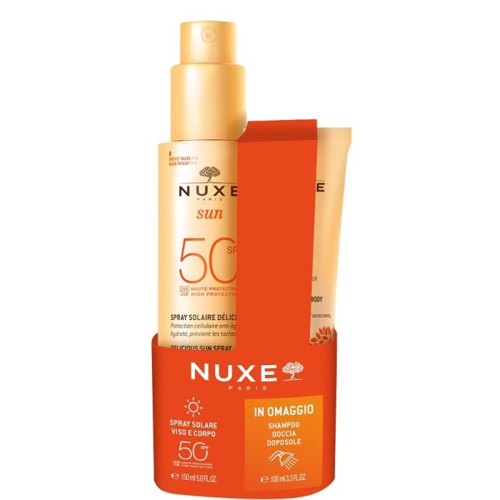 Nux Sun - Latte Solare SPF50+ Viso E Corpo 150 ml + Shampoo Doposole 100 ml