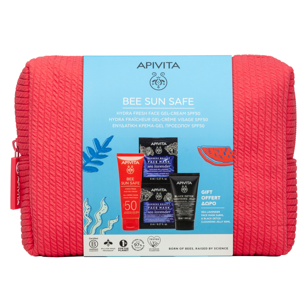 APIVITA - Cofanetto Bee Sun Safe Hydra Fresh Gel Crema Viso Idratante SPF50