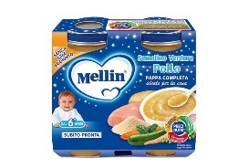 Mellin Pappa Completa Omogeneizzato di Pollo e Verdure 2 x 200 g