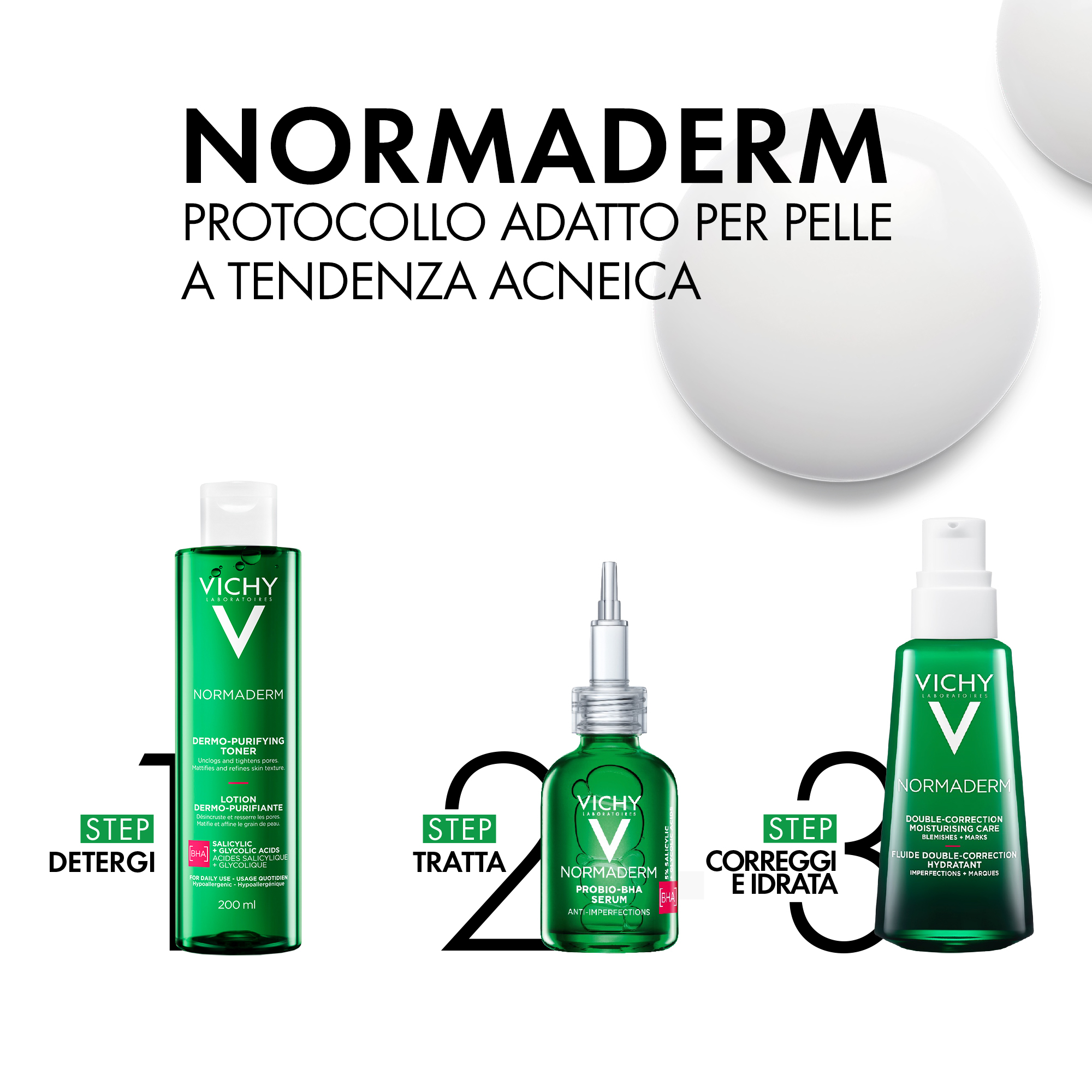 Vichy Normaderm Tonico Astringente Purificante per pelli grasse a tendenza acneica 200 ml
