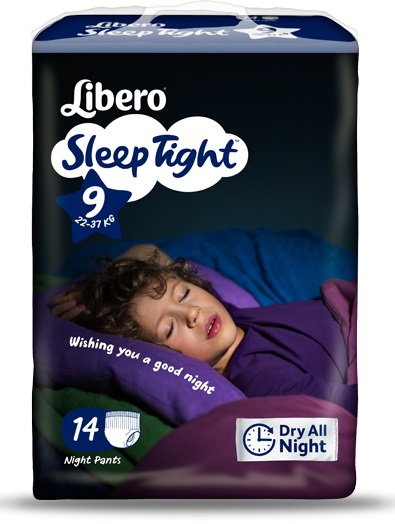 Libero Pannolini Notte Sleeptight 9  22 - 37 Kg  14  pezzi