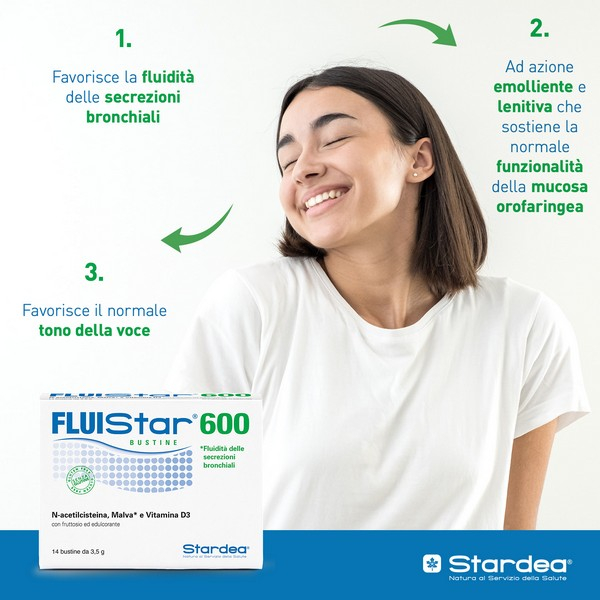 Fluistar 600 Integratore Fluidificante 14 Bustine