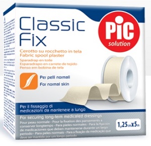 Pic Fix Cerotto su Rocchetto Tela Bianca TNT 1,25 cm x 5 m