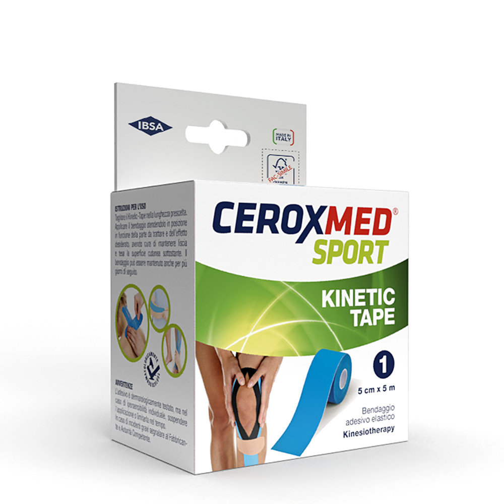 Ceroxmed Sport Kinetic Tape Cerotto Blu