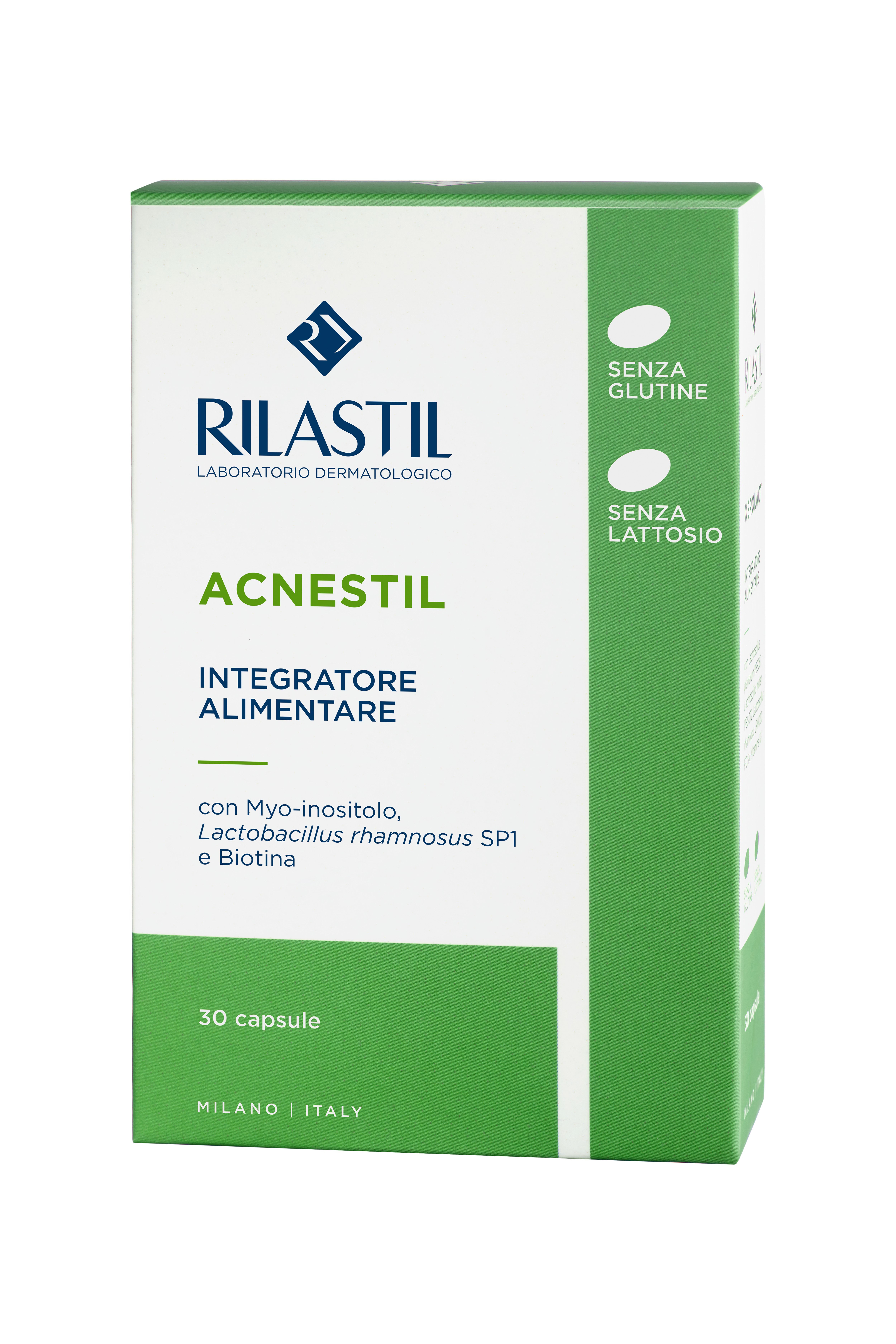 Rilastil Acnestil 30 Capsule - Integratore Di Probiotici, Prebiotici E Biotina